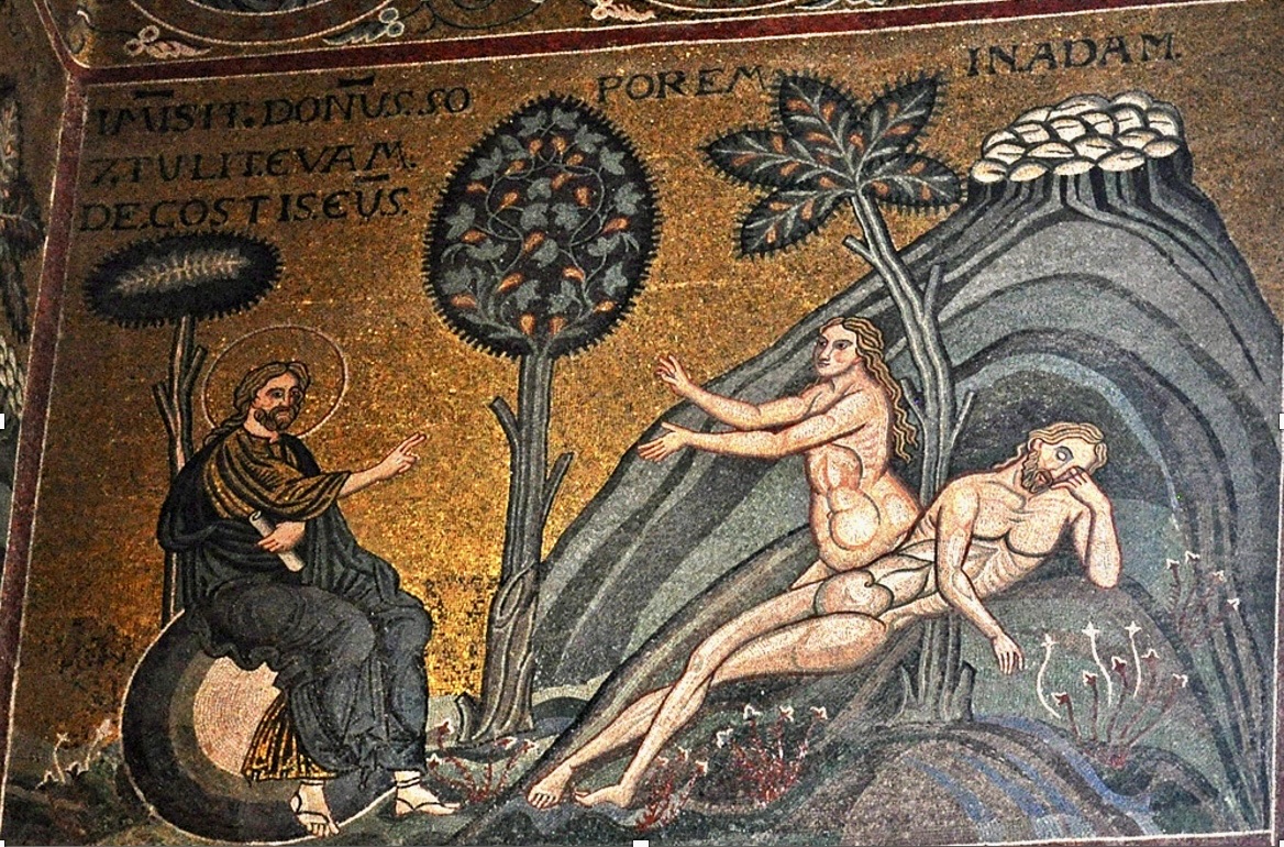 Création d’Eve, cathédrale de Montreale, Palerme, Sicile